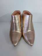 Hey Monday Gold Leather Short Boots - 7 image 1