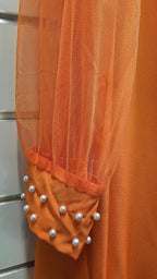 Shein Orange Long Sleeve Dress - 2XL image 2