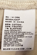 Blue Illusion Cream Jeans Cotton And Viscose Blend - XS image 3