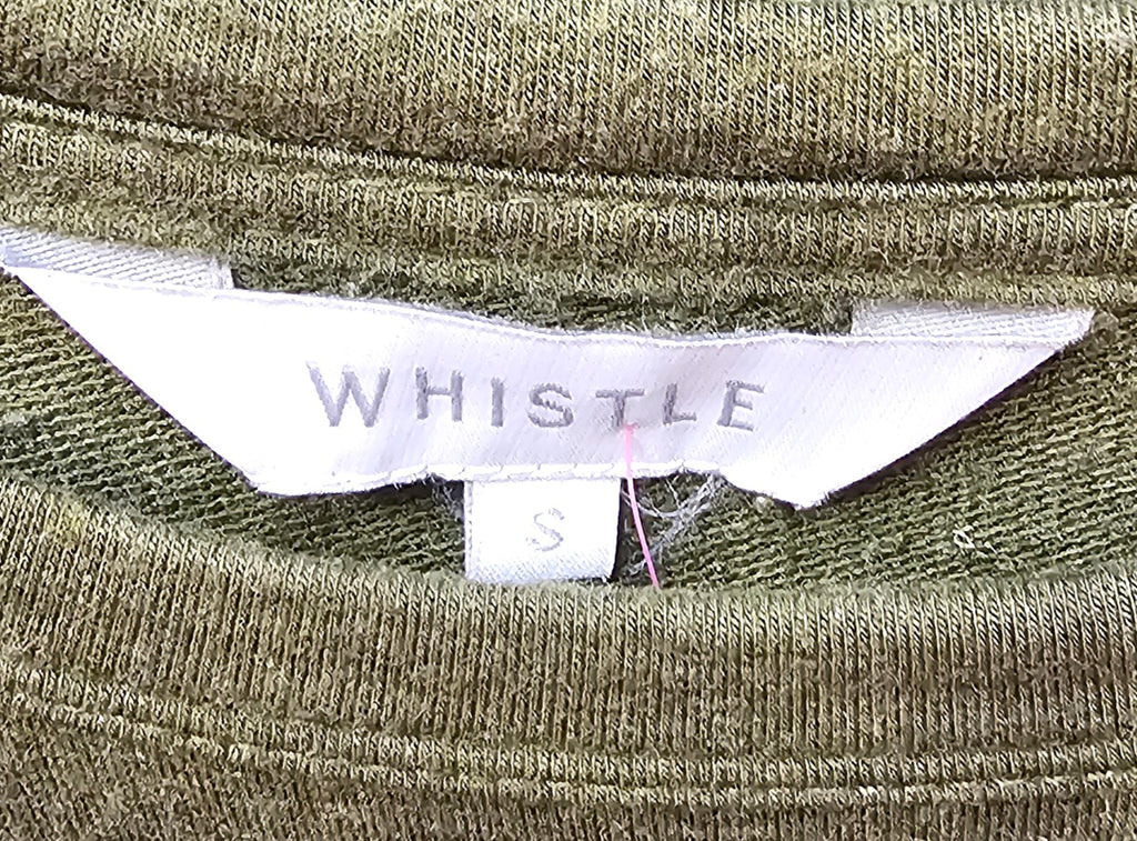 Whistle olive green long sleeve top - size S image 2
