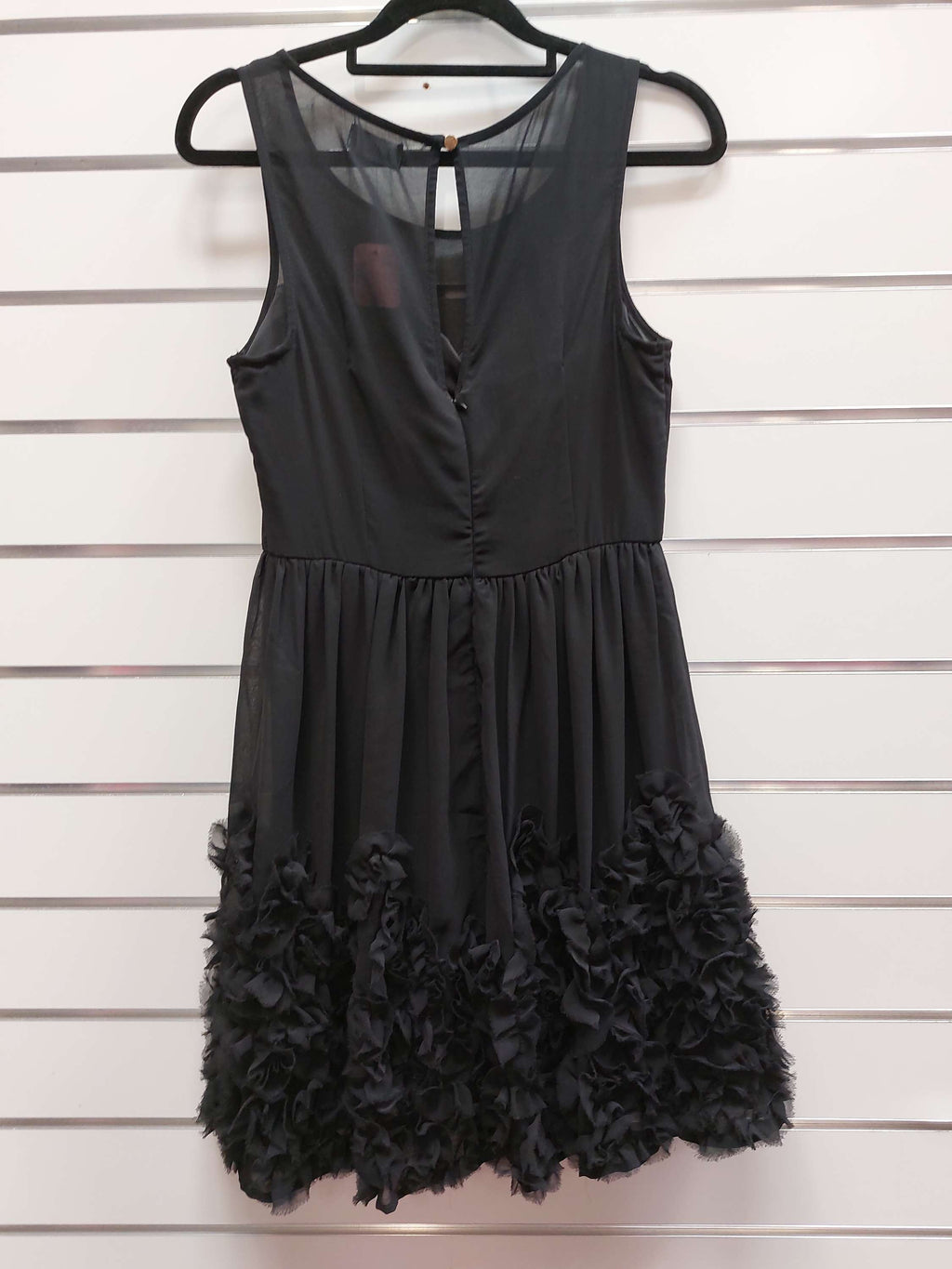 Chiffon Black Mini Dress - 8 image 2