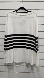 Verge Cream And Black Long Sleeve Top - 8 image 1