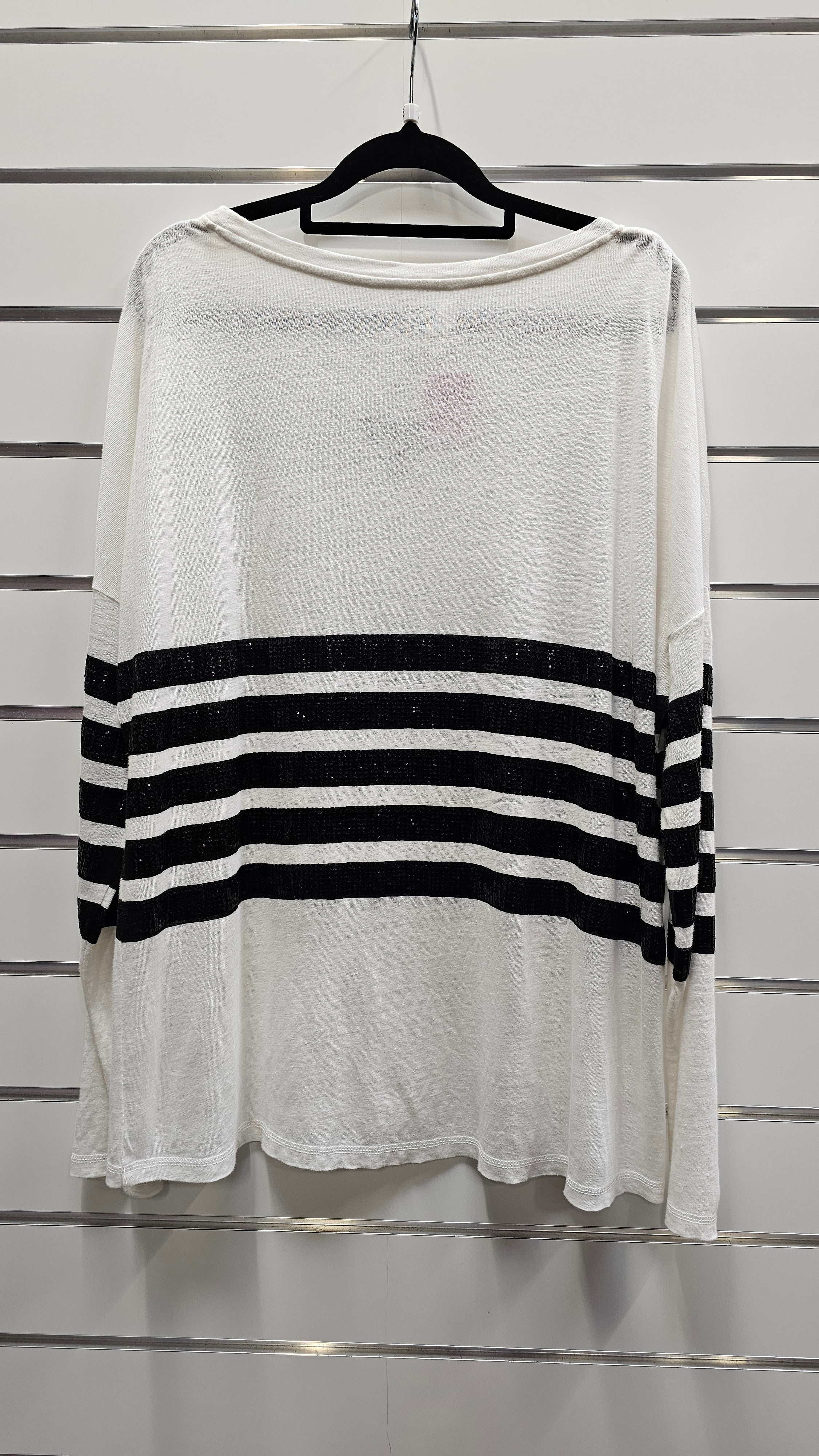 Verge Cream And Black Long Sleeve Top - 8 image 1