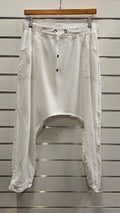 Lounge White Drop Crotch Pants - 10 image 0
