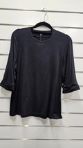 Paula Ryan 3/4 Sleeve Black Top - L image 0