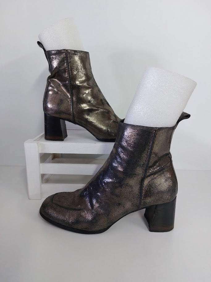 Zinda Bronze Leather Ankle Boots - 40 image 0
