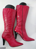 Footloose Red Leather Knee High Boots - 41 image 0