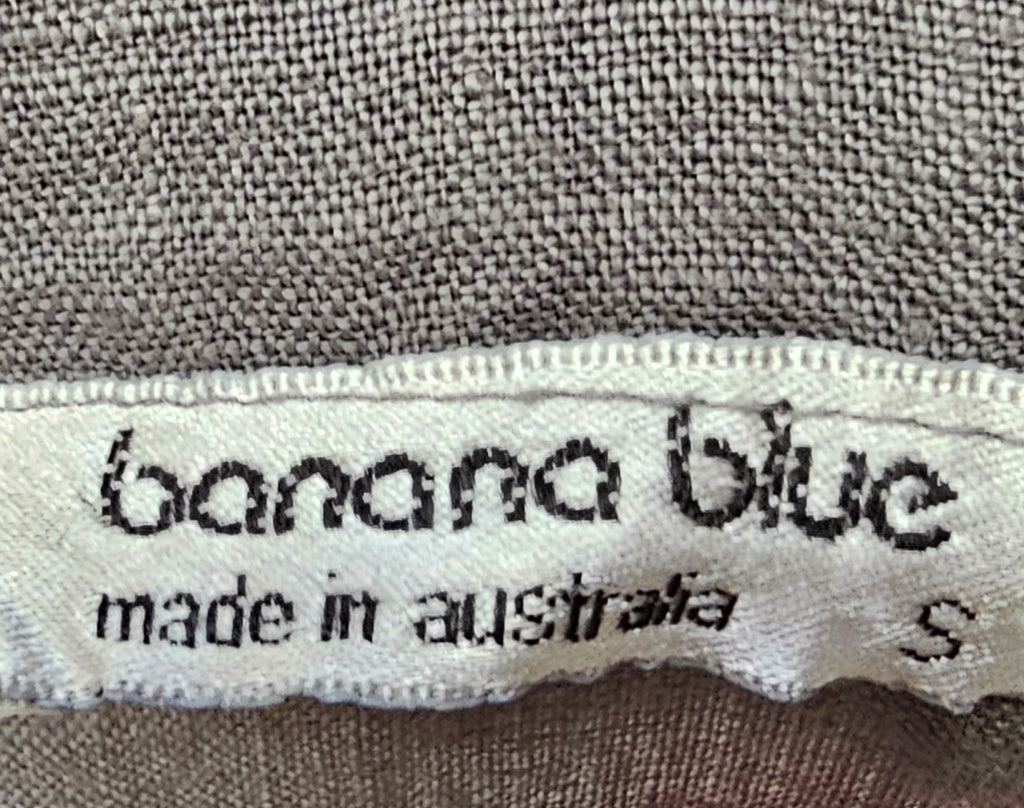 Banana Blue Grey 100% Linen Tunic - S image 2