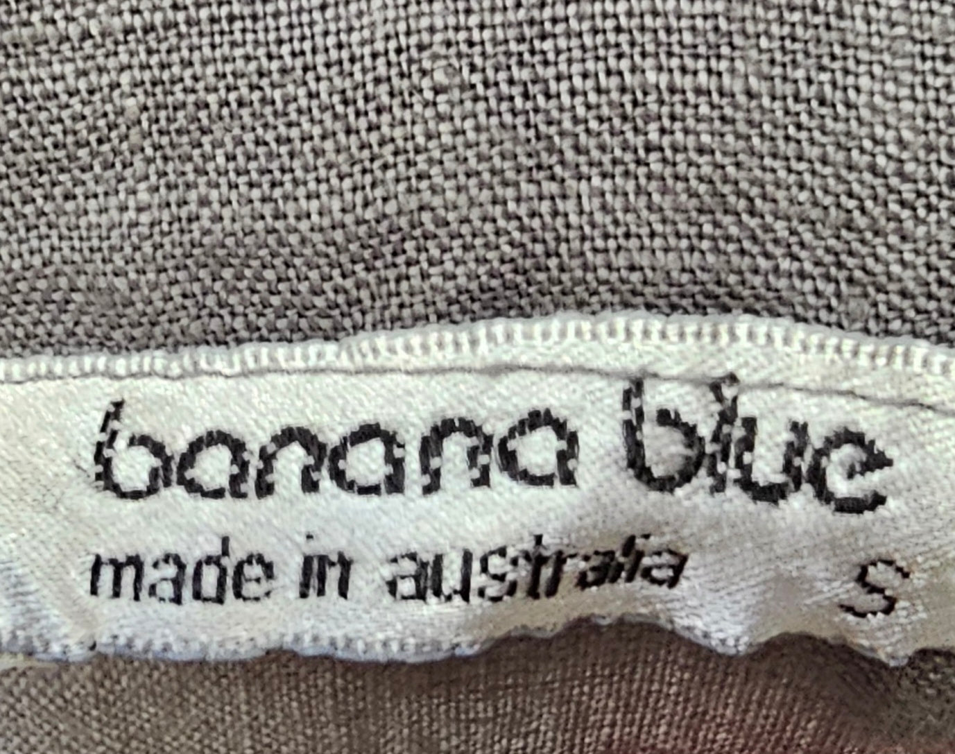 Banana Blue Grey 100% Linen Tunic - S image 2