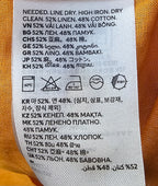 H&M Linen And Cotton Blend Yellow Shirt - M image 3