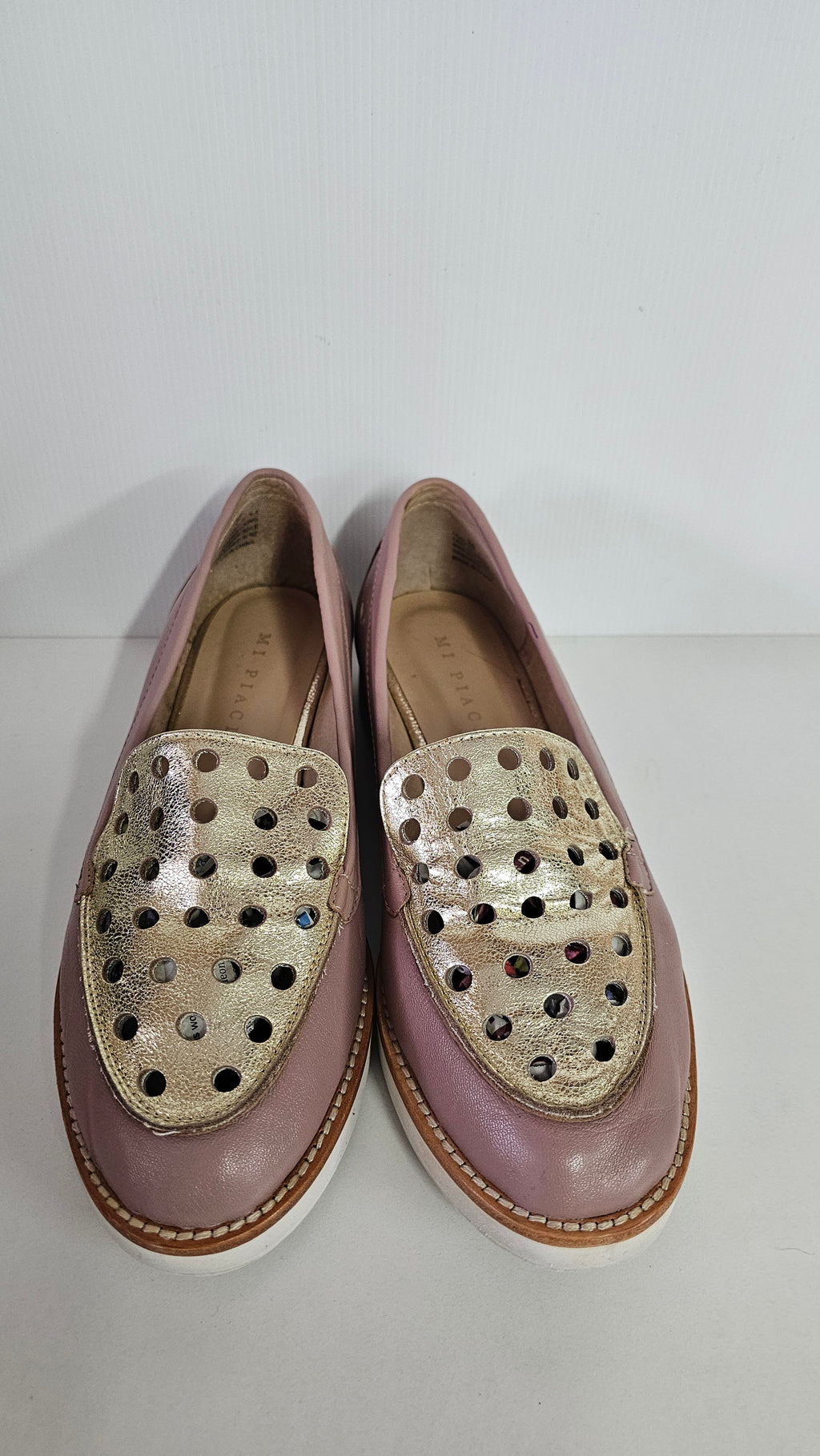 Mi Piaci Dusty Pink Leather Loafers - 38 image 1