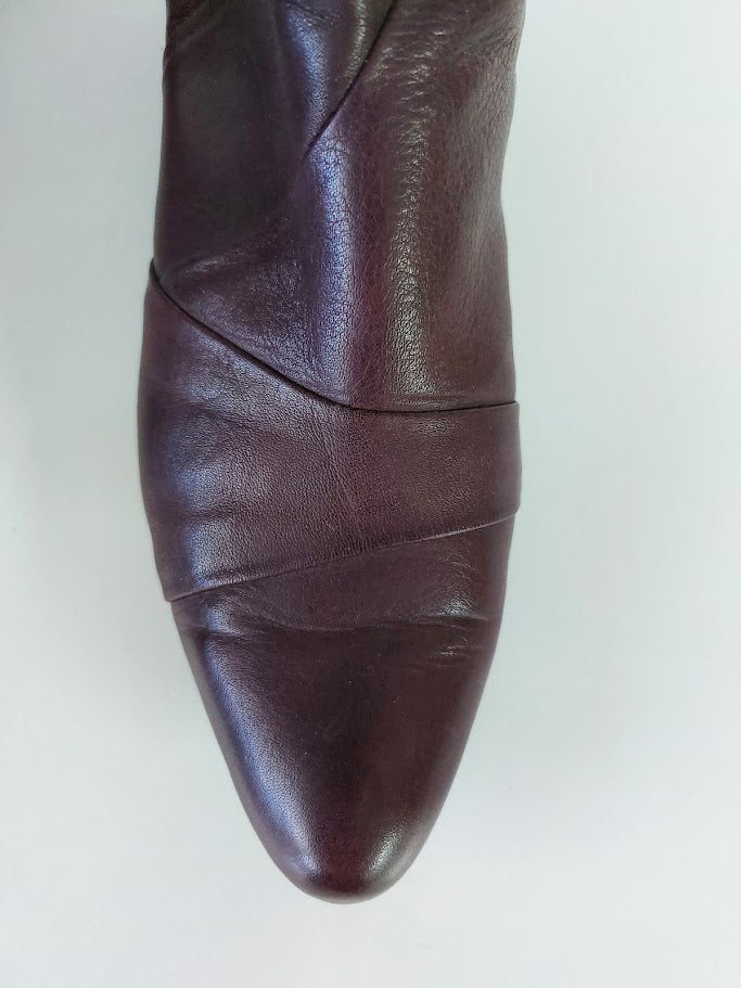 Footloose Purple Leather Knee High Boots - 41 image 3