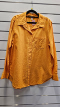 H&M Linen And Cotton Blend Yellow Shirt - M image 0