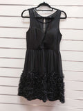 Chiffon Black Mini Dress - 8 image 0