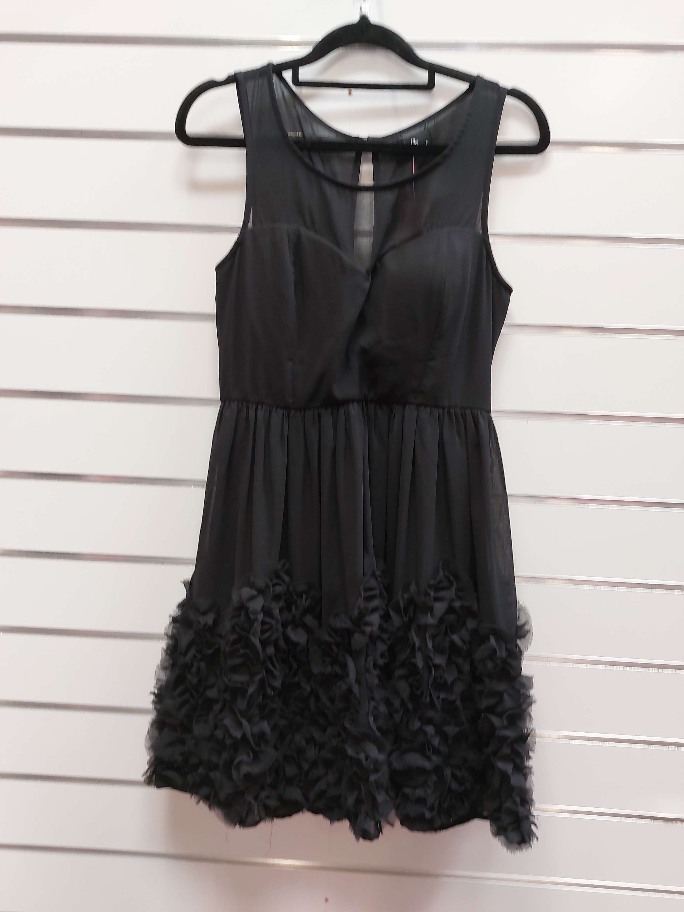 Chiffon Black Mini Dress - 8 image 0