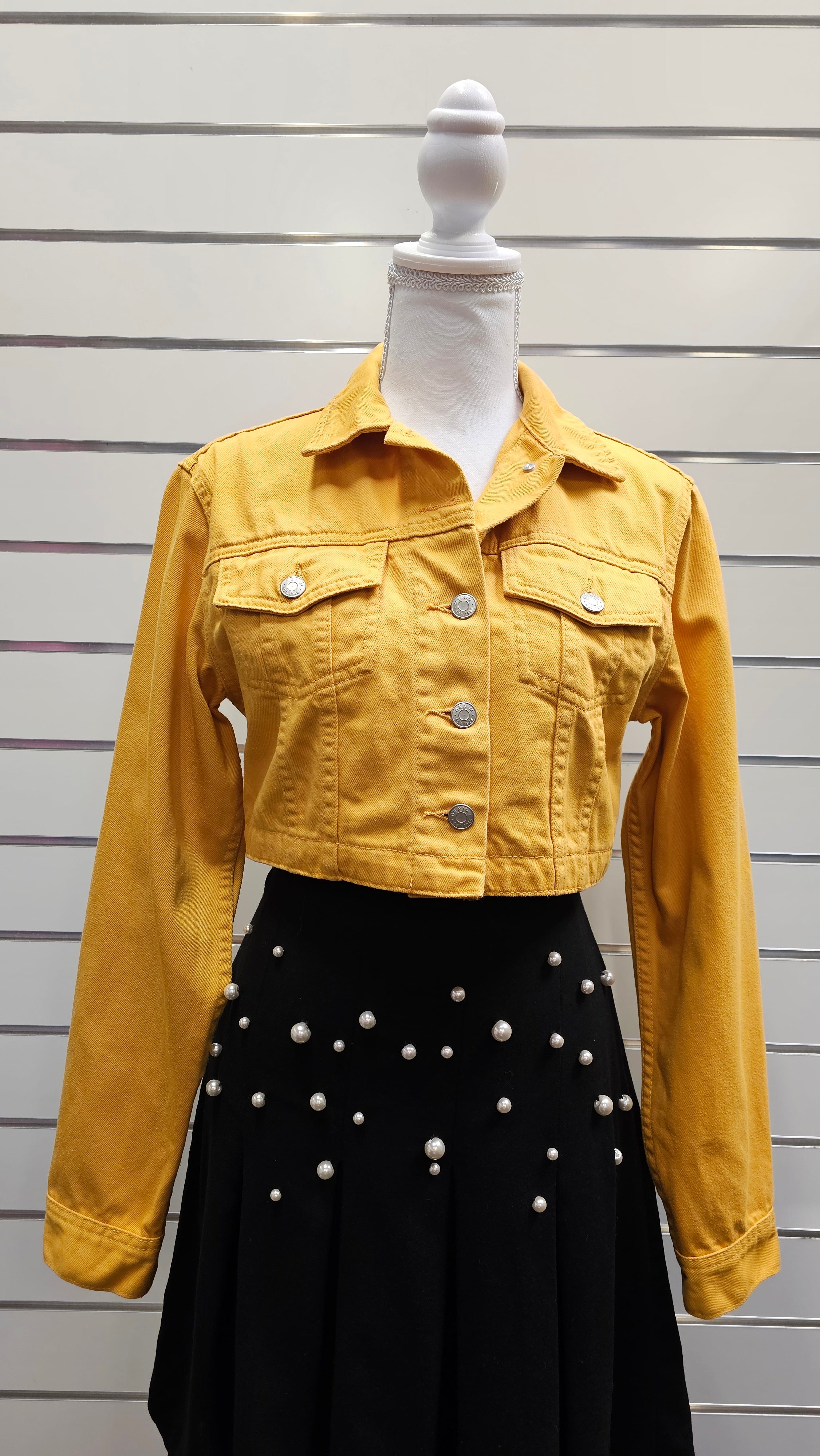 Glassons Mustard Cropped100% Cotton Jacket - 8 image 0