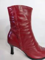 Red Leather Ankle Boots - 41 image 3