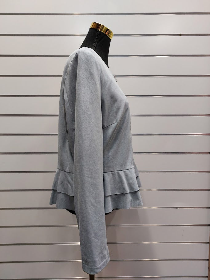 Katies Light Blue Suede Jacket - 16 image 1