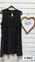 Merric Black Crinkle Tunic - 18