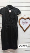 Max Black Cup Sleeve Dress - 10