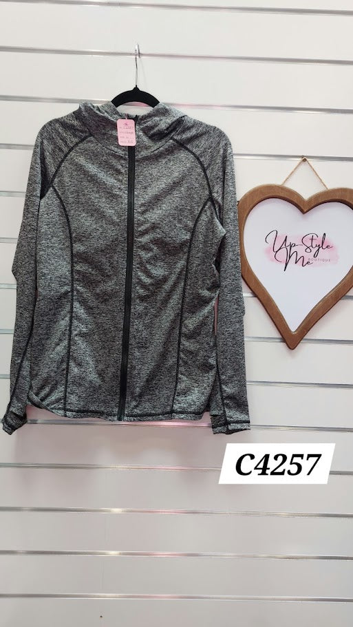 Grey Gym Hoody - L
