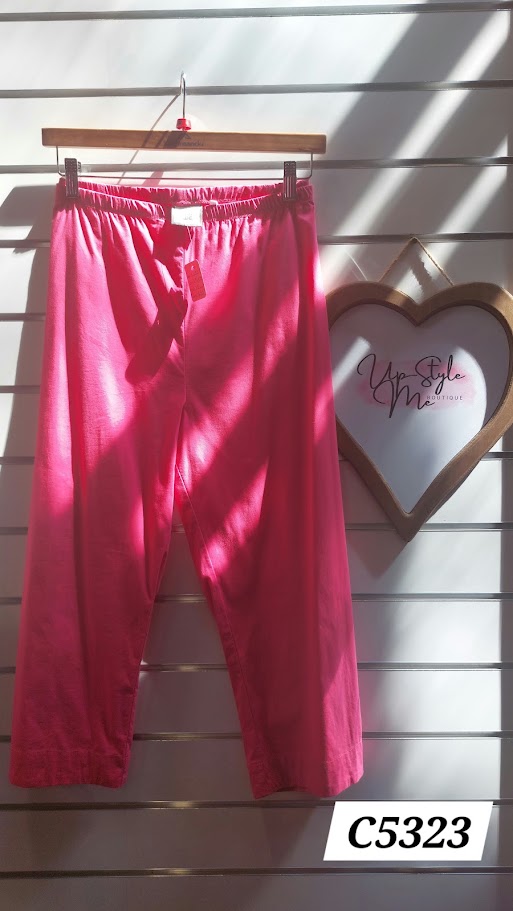 Esplanade Pink Poplin Stretch 3/4 Pant - 18