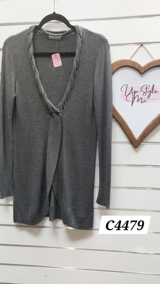 Grey Long Sleeve Cardi - 12