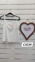 Temu White Singlet - L