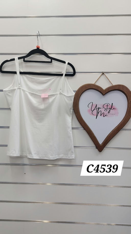 Temu White Singlet - L