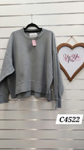 Calvin Klein Grey Oversized Top - L