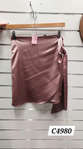 Amaya Dusky Pink Silk Skirt - 14