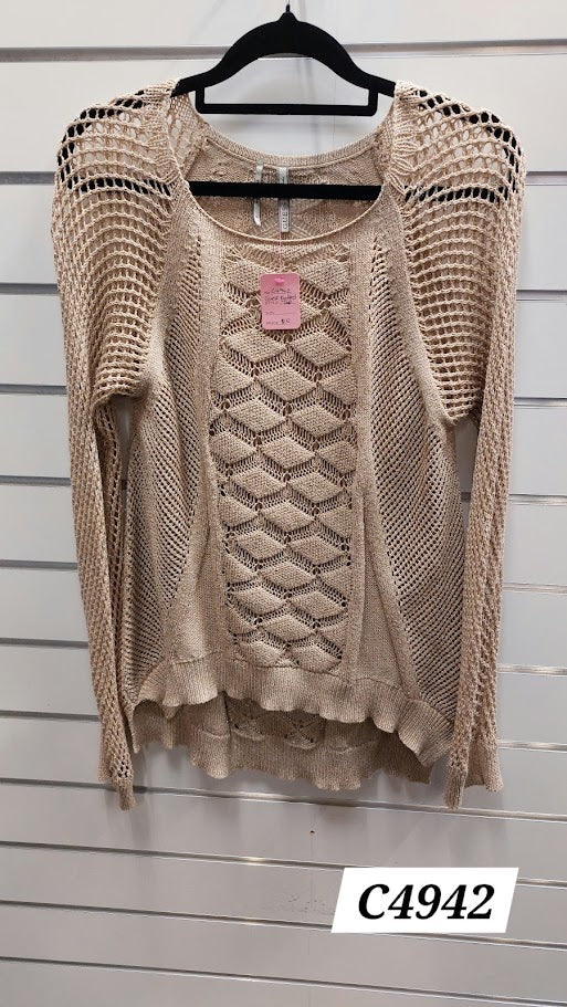 Guess Gold Knitted Top
