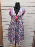 Place Du Soleil Purple Flower Dress - S