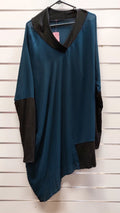 Blue Petrol Chiffon Top -
