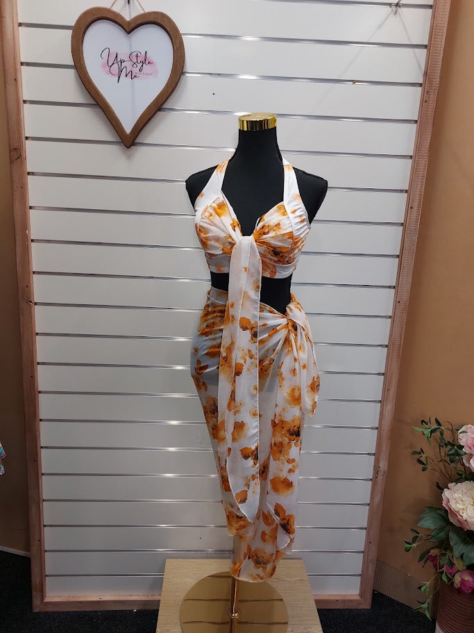 Swimsuit and Sarong Set - 14