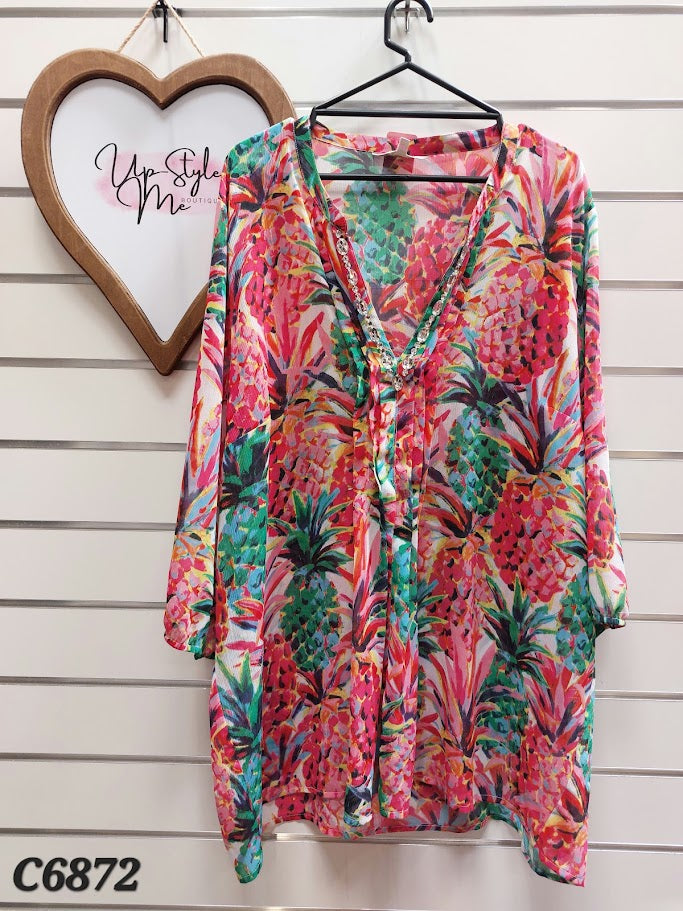 Capture Jungle Print 3/4 Tunic -22