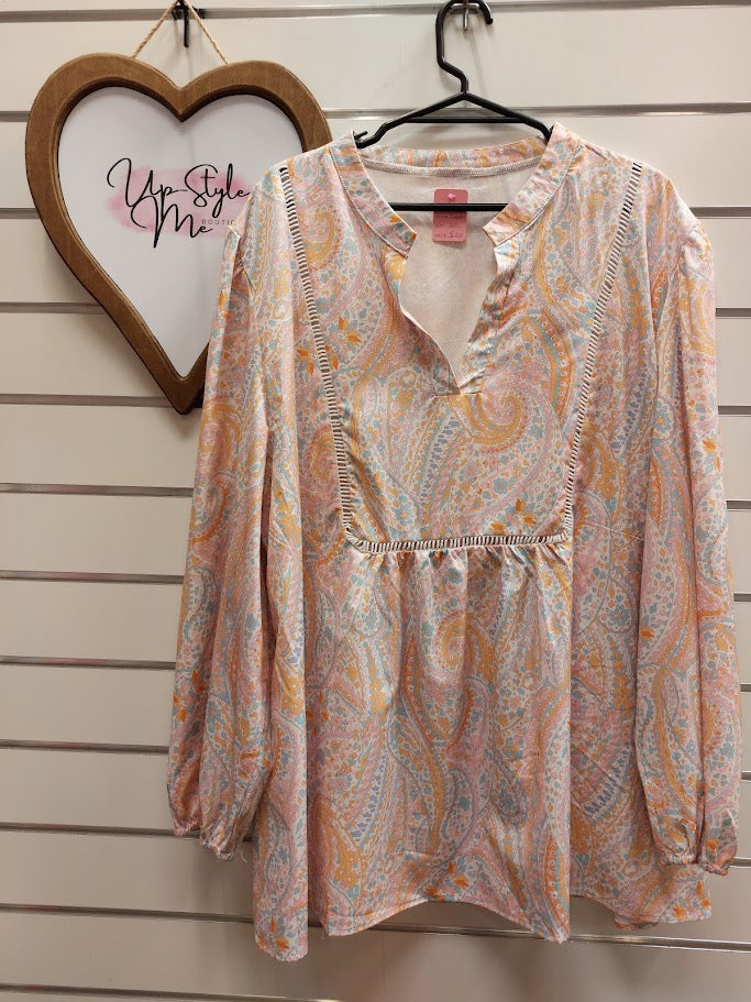Shein Orange/Pink Tunic Top -20