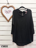 Spirit Black Batwing Top - S