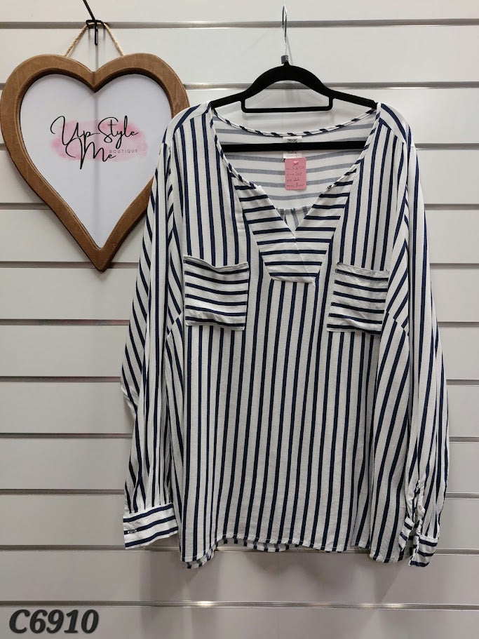 Rivers L/S Top Navy/White -22