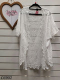 Shein White Lace Cardigan -L