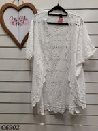 Shein White Lace Cardigan -L
