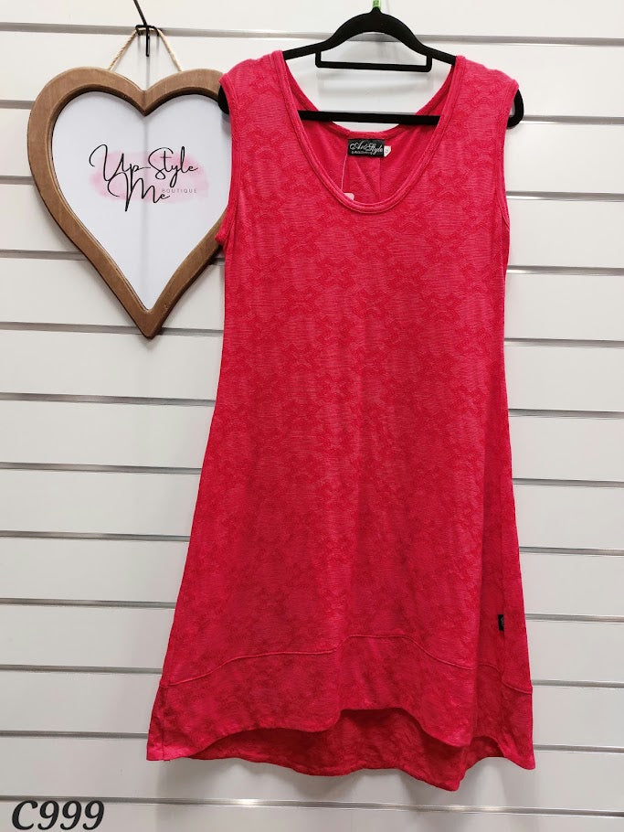 Art Style Red S/S stretch dress - 12