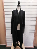 Augustine Black Merino Long Cardigan - L