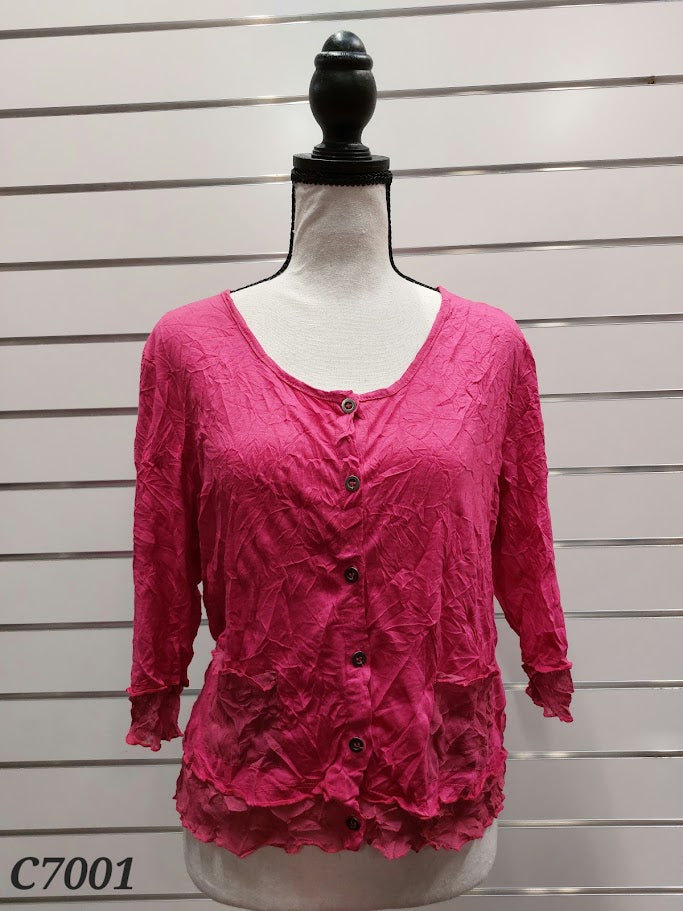 Berlin Rasberry cardigan -XL