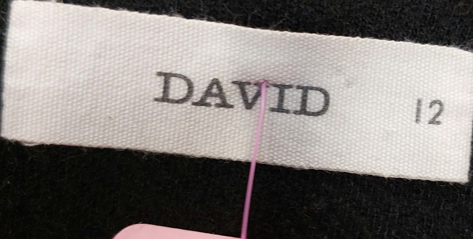 David Pond Black Knit Bolero Pleated at the back, Long Sleeve Cropped Length - 12