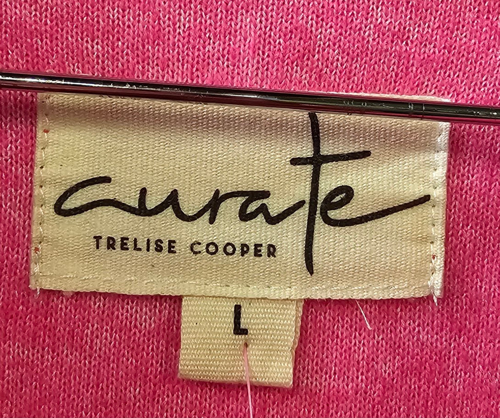 Trelise Cooper hot pink coat with a belt - size L