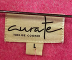 Trelise Cooper hot pink coat with a belt - size L