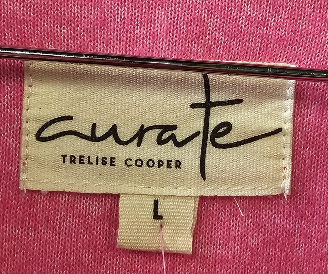 Trelise Cooper hot pink coat with a belt - size L