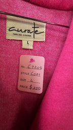 Trelise Cooper hot pink coat with a belt - size L