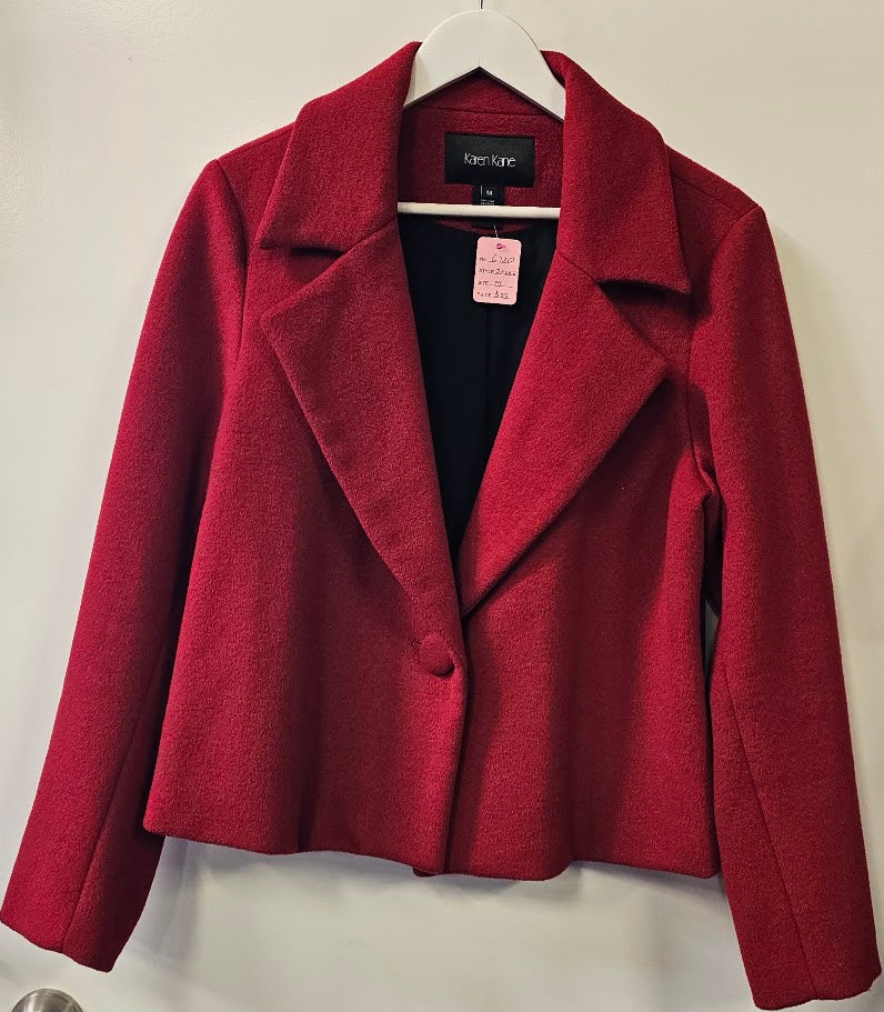 Karen Kane red wool blend jacket - size M